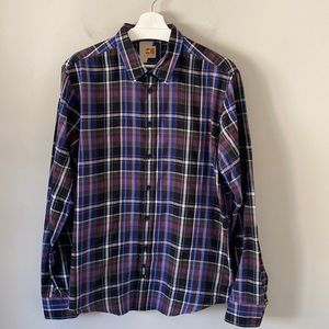 Boss Orange - Hugo Boss Purple and Red Plaid Shirt